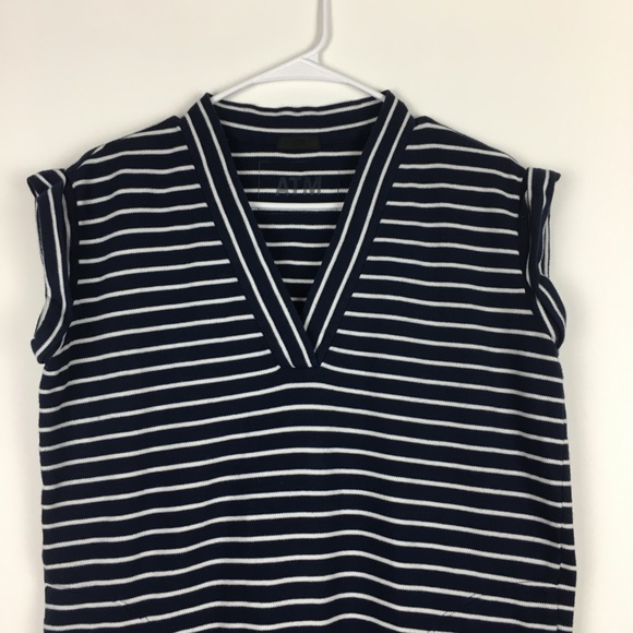 ATM cotton striped v neck tunic shift dress - Picture 5 of 7